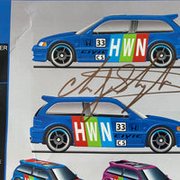 Hot Wheels 2019 Annual Hot Wheels Convention Newsletter 1990 Honda Civic EF Full Set With E Sheet Signed By Chris Strangler