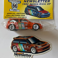 Hot Wheels 2019 Annual Hot Wheels Convention Newsletter 1990 Honda Civic EF Full Set With E Sheet Signed By Chris Strangler