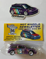 Hot Wheels 2019 Annual Hot Wheels Convention Newsletter 1990 Honda Civic EF Full Set With E Sheet Signed By Chris Strangler
