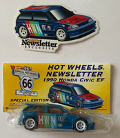 Hot Wheels 2019 Annual Hot Wheels Convention Newsletter 1990 Honda Civic EF Full Set With E Sheet Signed By Chris Strangler
