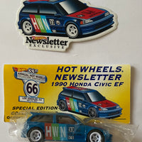 Hot Wheels 2019 Annual Hot Wheels Convention Newsletter 1990 Honda Civic EF Full Set With E Sheet Signed By Chris Strangler