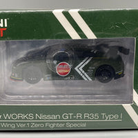 Mini GT 7 Liberty Walk LB Works Nissan GT-R R35 Type I Rear Wing Ver.1 Zero Fighter Special