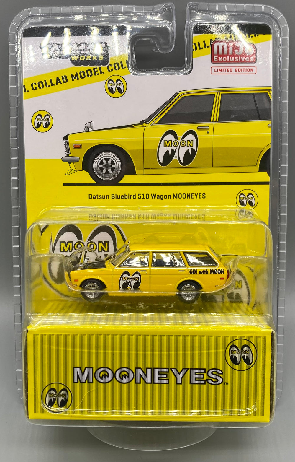 Tarmac Works X Mijo Exclusive Mooneyes Datsun Bluebird 510 Wagon