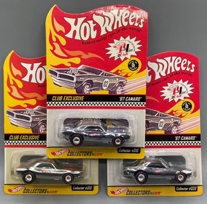 Hot Wheels RLC Club Exclusive '67 Camaro Set 3 Stripe Variations