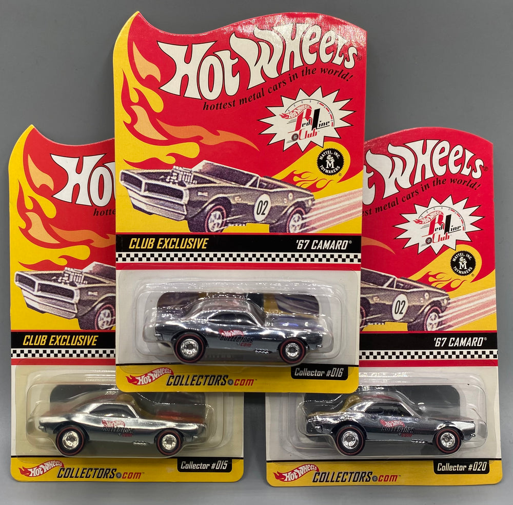 Hot Wheels RLC Club Exclusive '67 Camaro Set 3 Stripe Variations